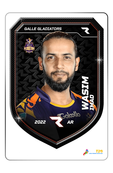 Imad Wasim Player NFT Card