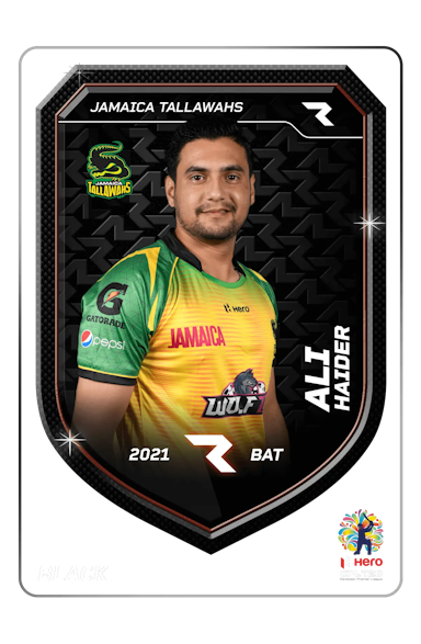 Haider Ali Player NFT Card