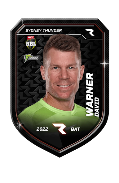 David Warner Rario Player NFT Card
