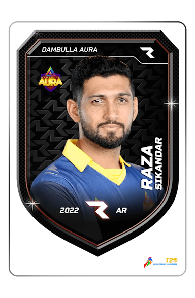 Sikandar Raza Player NFT Card