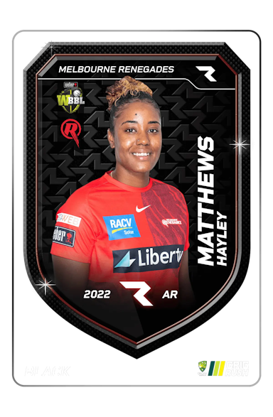 Hayley Matthews Player NFT Card
